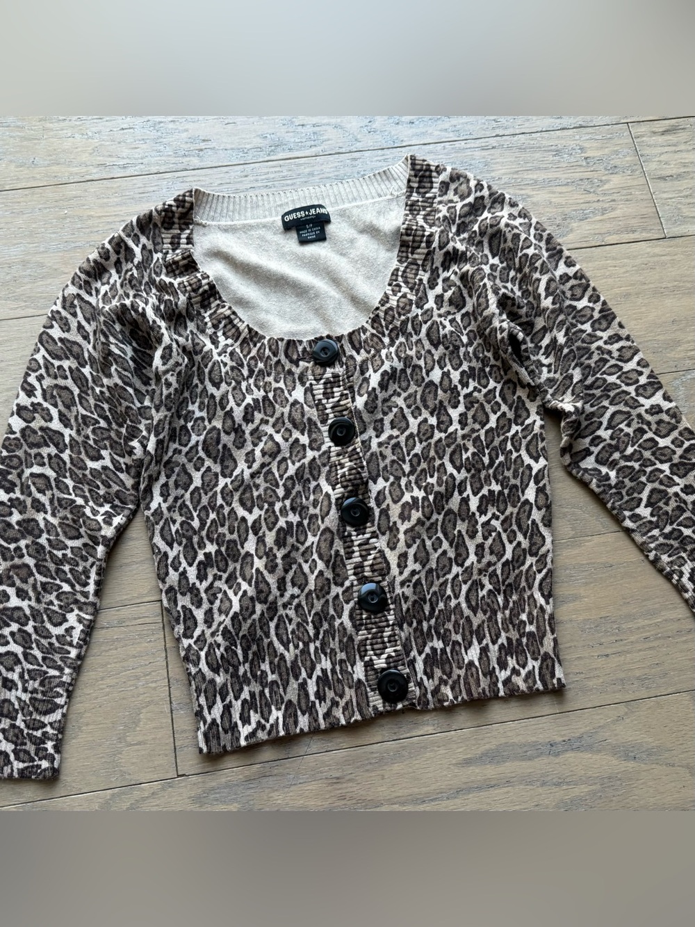 Guess Jeans y2k Cheetah print Cardigan